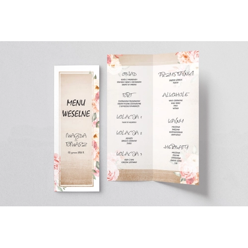 Menu Weselne Mgiełka - Motyw 2