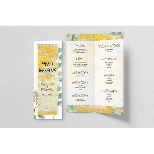 Menu Weselne Mgiełka - Motyw 3