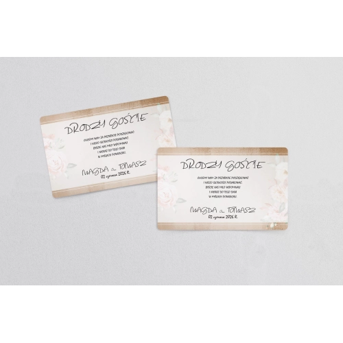 Naklejki na ciasto weselne Mgiełka Motyw 2