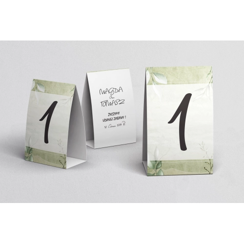 Numerki na stół Mgiełka Motyw 1