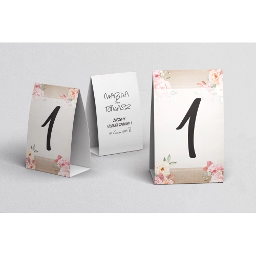 Numerki na stół Mgiełka Motyw 2