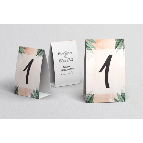 Numerki na stół Mgiełka Motyw 4