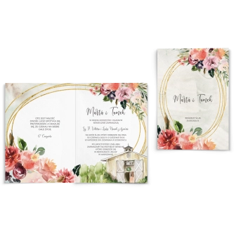 Zaproszenia ślubne Spring Love- Składane Motyw 4