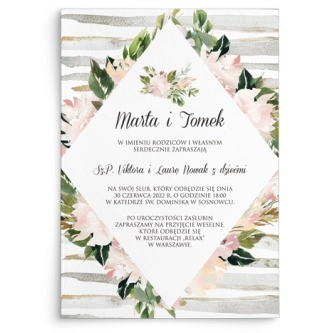 Zaproszenia ślubne Akwarelka - Motyw 1