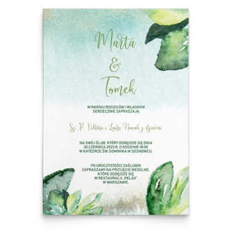 Zaproszenia ślubne Tropical - Motyw 3