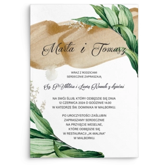 Zaproszenia ślubne Charlotte - Motyw 1