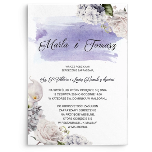 Zaproszenia ślubne Charlotte - Motyw 2