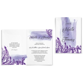 Zaproszenia ślubne Charlotte- Składane Motyw 4