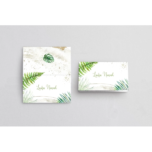 Winietki ślubne składane Tropical - Motyw 1