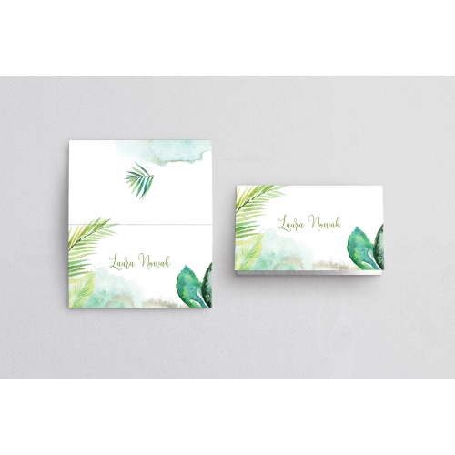 Winietki ślubne składane Tropical - Motyw 2