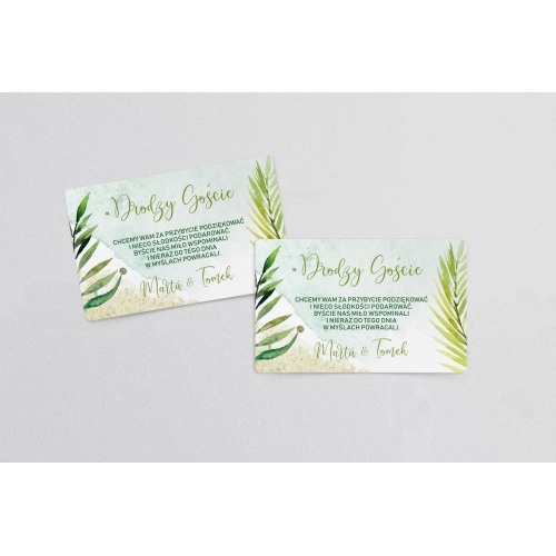 Naklejki na ciasto weselne Tropical Motyw 4