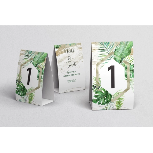 Numerki na stół Tropical Motyw 1