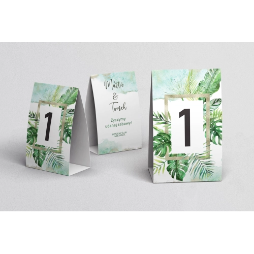 Numerki na stół Tropical Motyw 2