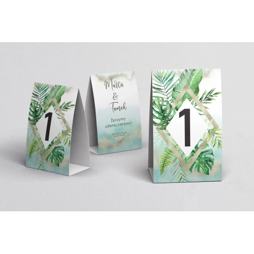 Numerki na stół Tropical Motyw 3