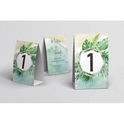 Numerki na stół Tropical Motyw 4