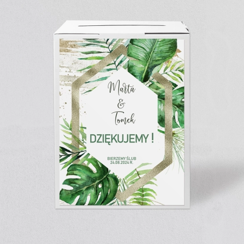 Pudełko na koperty i pieniądze Tropical Motyw 1
