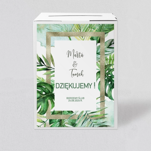 Pudełko na koperty i pieniądze Tropical Motyw 2