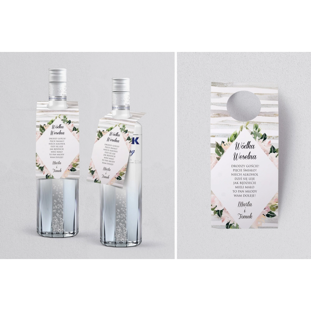 Zawieszka na alkohol oczko Akwarelka Motyw 1