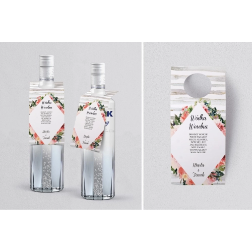 Zawieszka na alkohol oczko Akwarelka Motyw 2