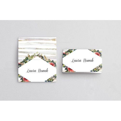 Winietki ślubne składane Akwarelka - Motyw 3