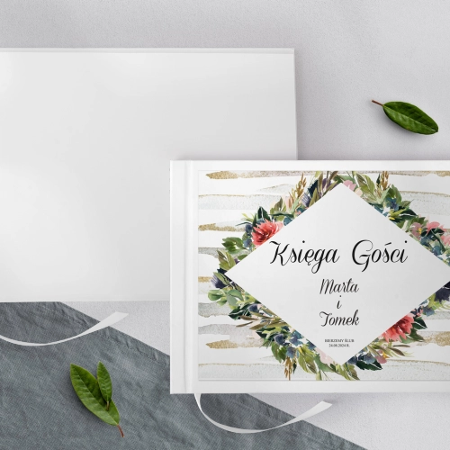 Księga Gości Weselnych Akwarelka Motyw 3