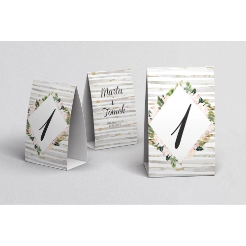 Numerki na stół Akwarelka - Motyw 1