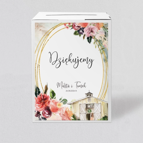 Pudełko na koperty i pieniądze Spring Love Motyw 4