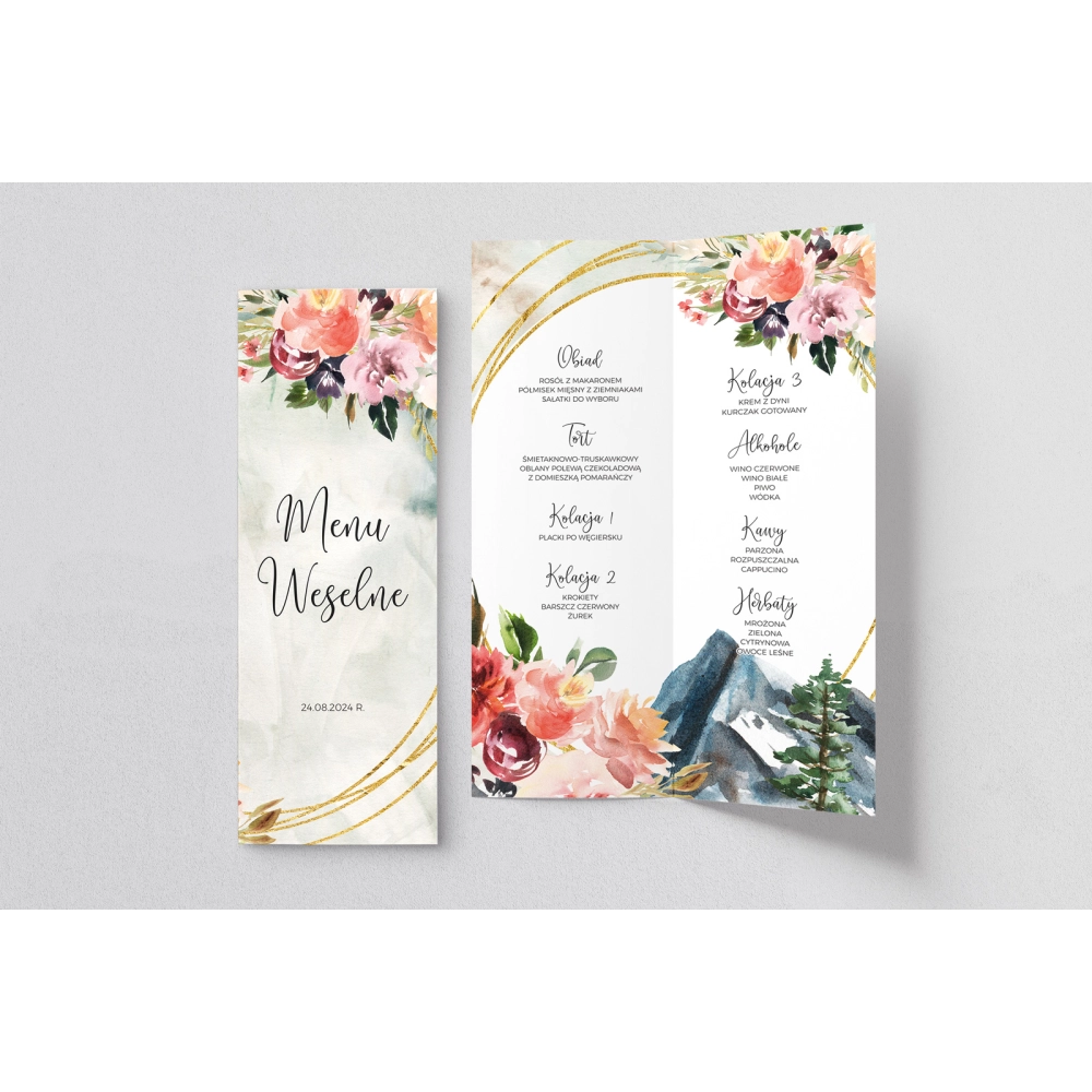 Menu Weselne Spring Love - Motyw 6