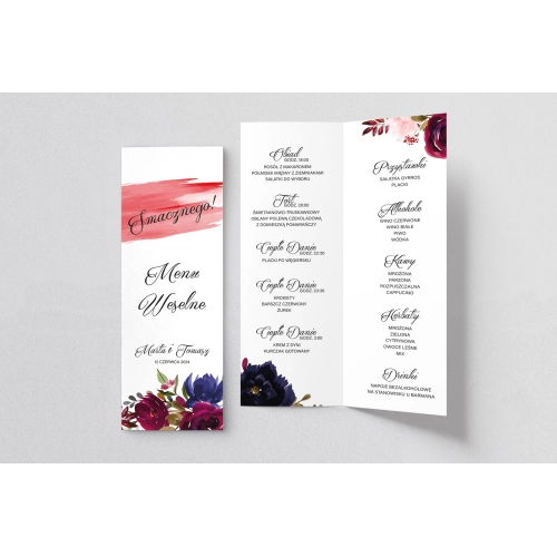 Menu Weselne Charlotte - Motyw 3