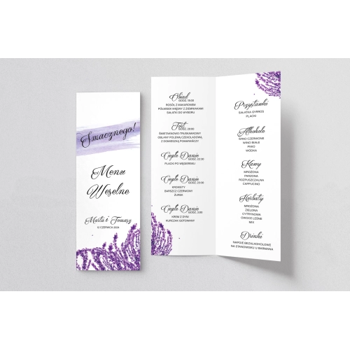 Menu Weselne Charlotte - Motyw 4