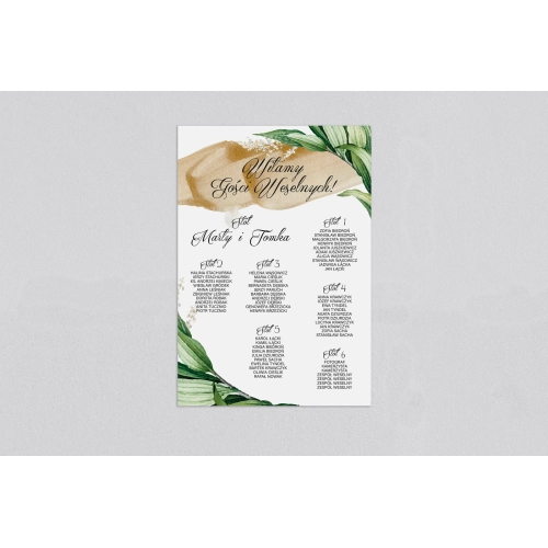 Plan stołów weselnych Charlotte - Motyw 1