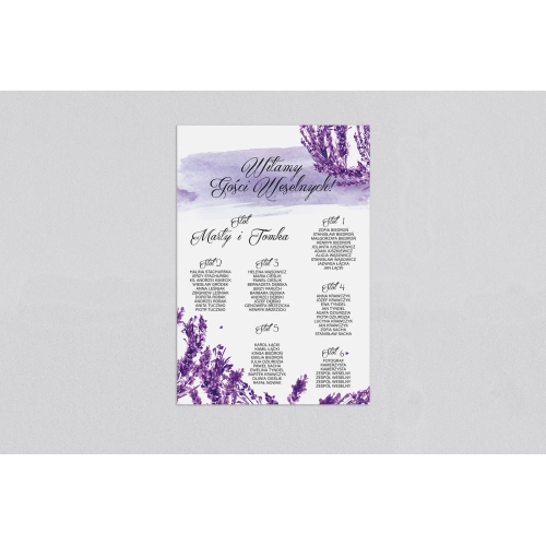 Plan stołów weselnych Charlotte - Motyw 4