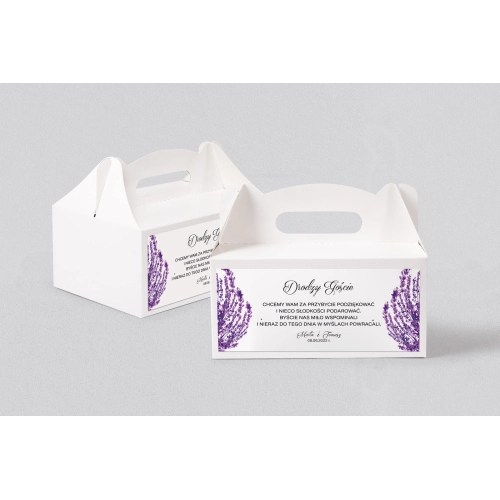 Pudełko na ciasto weselne Charlotte - Motyw 4