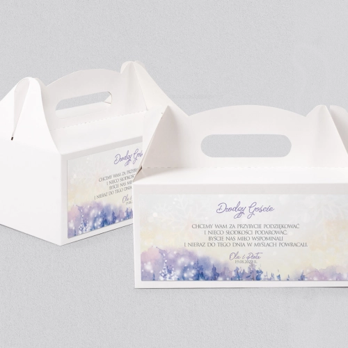 Pudełko na ciasto weselne Gaja - Motyw 1