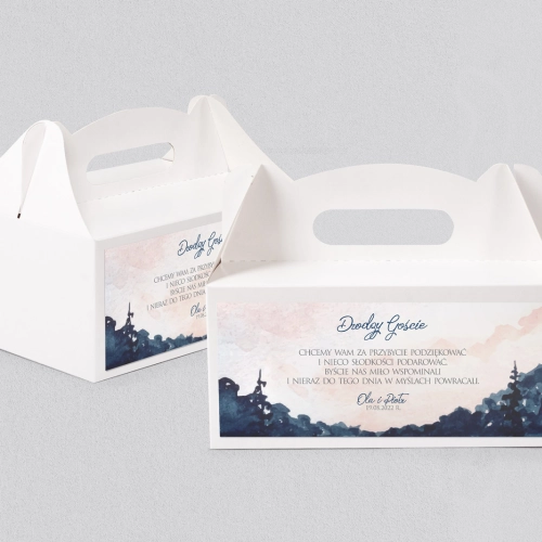 Pudełko na ciasto weselne Gaja - Motyw 2