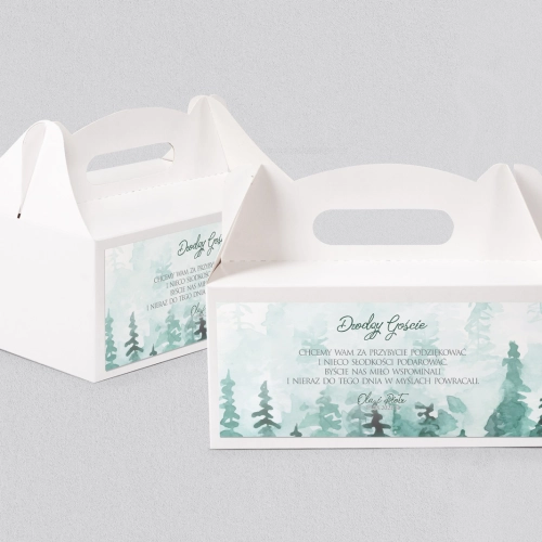 Pudełko na ciasto weselne Gaja - Motyw 3