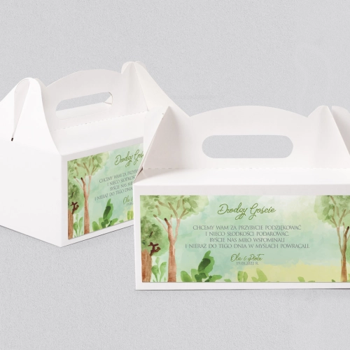 Pudełko na ciasto weselne Gaja - Motyw 4