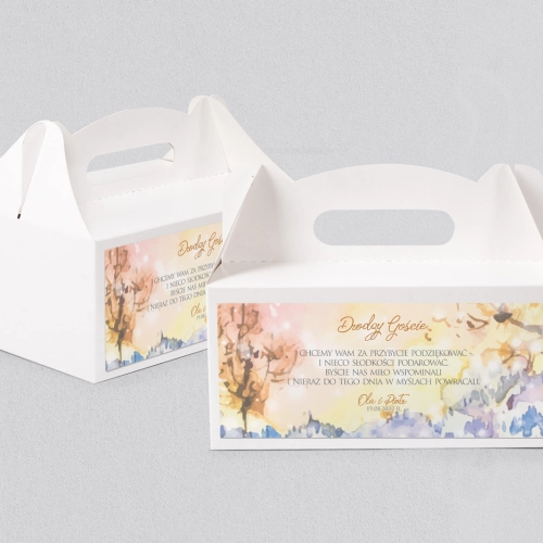 Pudełko na ciasto weselne Gaja - Motyw 5