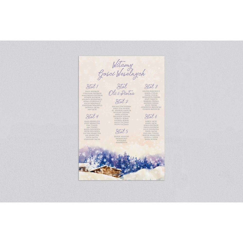 Plan stołów weselnych Gaja - Motyw 1