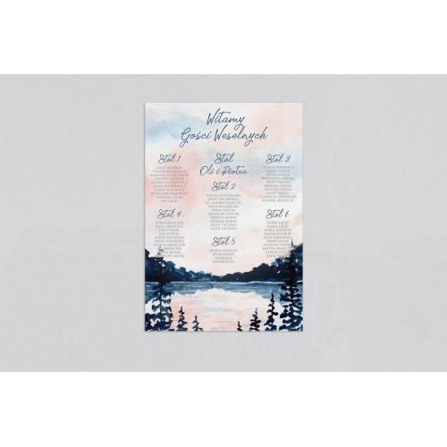 Plan stołów weselnych Gaja - Motyw 2