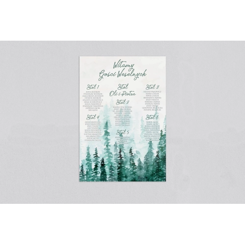 Plan stołów weselnych Gaja - Motyw 3