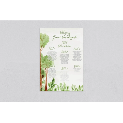 Plan stołów weselnych Gaja - Motyw 4