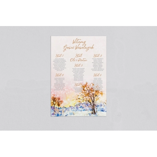 Plan stołów weselnych Gaja - Motyw 5