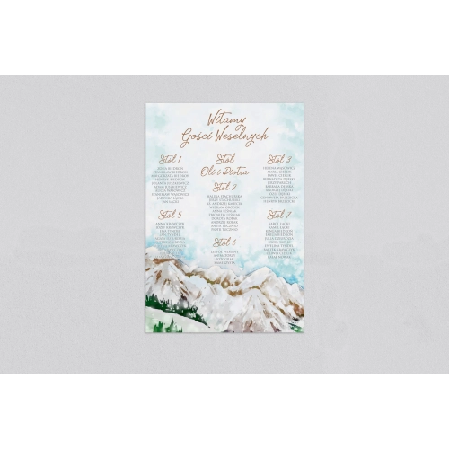 Plan stołów weselnych Gaja - Motyw 7