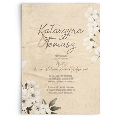 Zaproszenia ślubne Old Fashion - Motyw 3