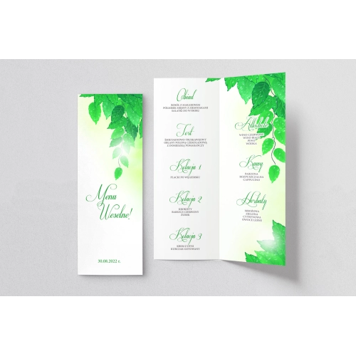 Menu Weselne About You - Motyw 3