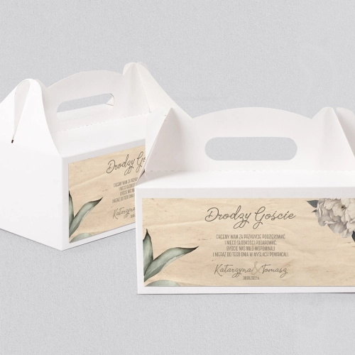 Pudełko na ciasto weselne Old Fashion - Motyw 1