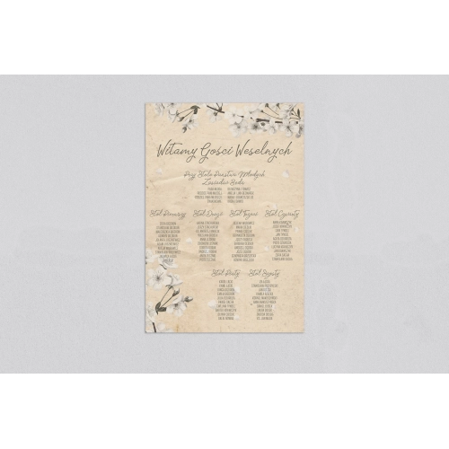 Plan stołów weselnych Old Fashion - Motyw 2