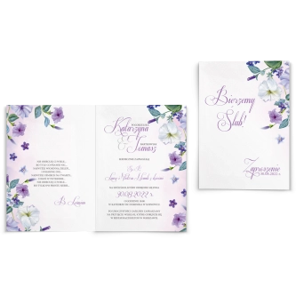 Zaproszenia ślubne About You - Składane Motyw 2