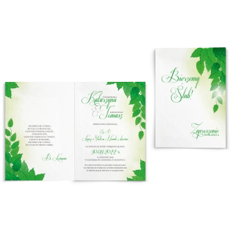Zaproszenia ślubne About You - Składane Motyw 3